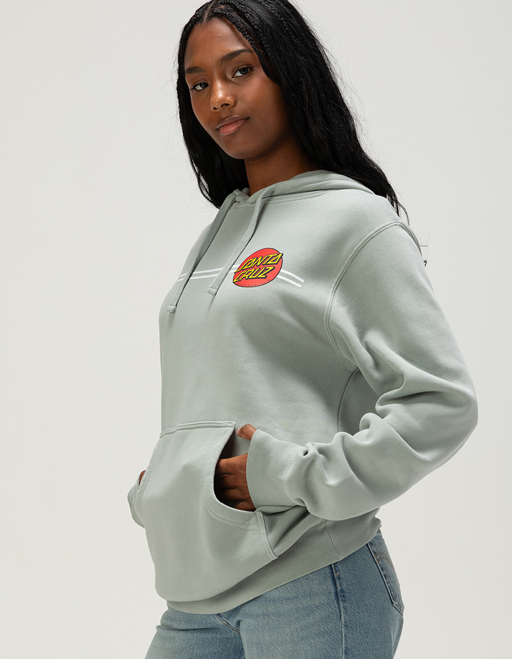 SANTA CRUZ Classic Dot Womens Hoodie - MINT