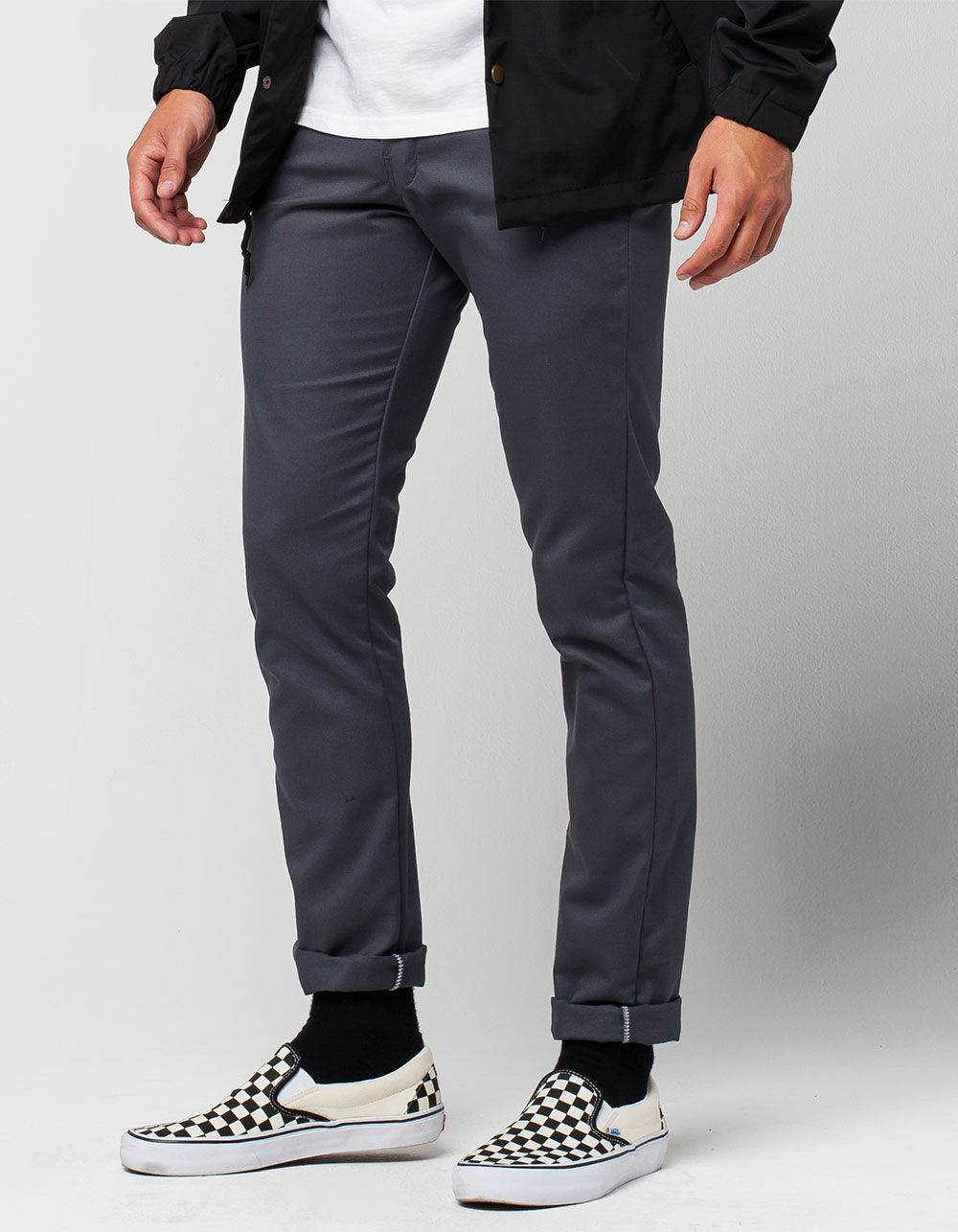 DICKIES 801 Mens Skinny Straight Pants - CHARC - 33X32 | Tillys