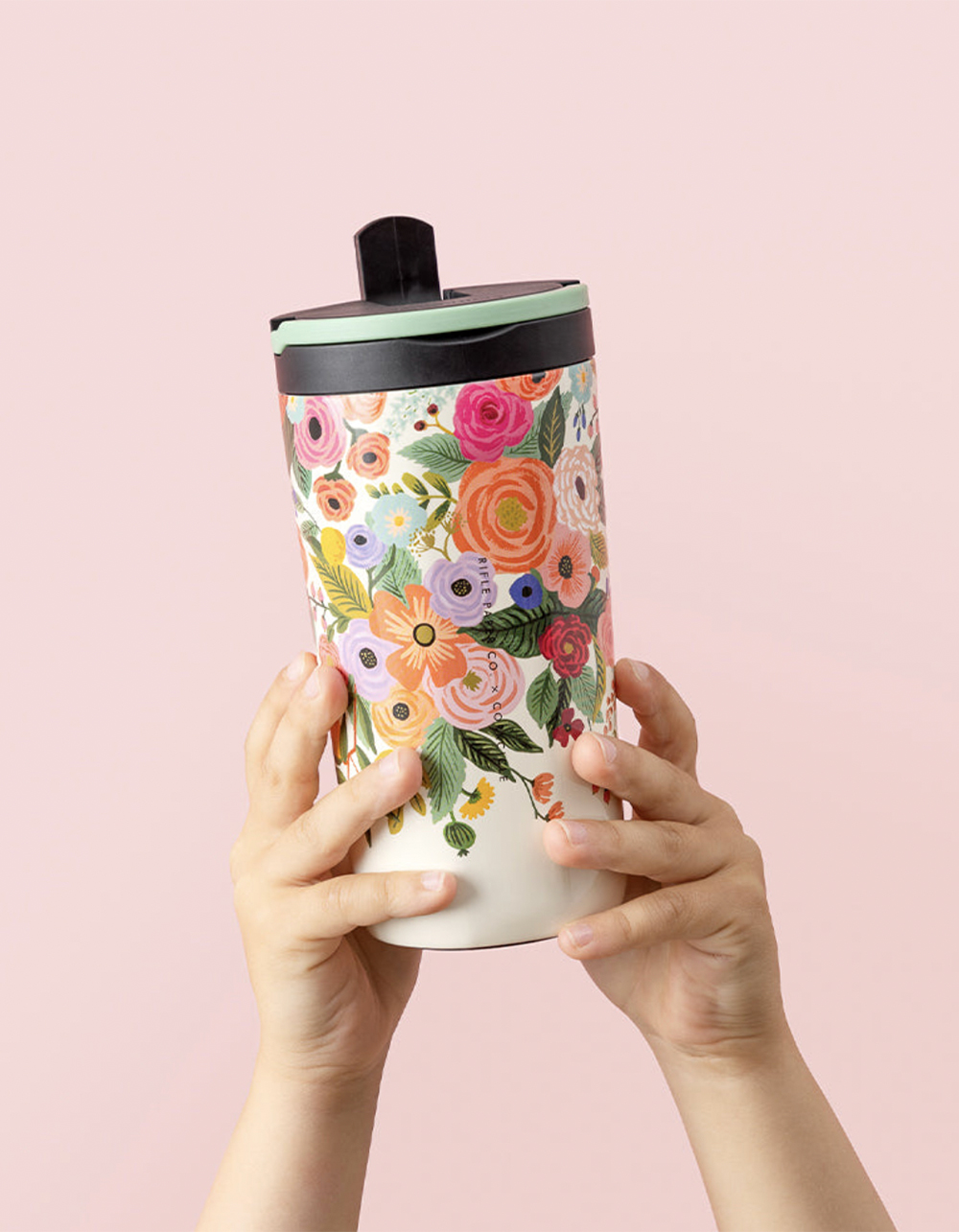 CORKCICLE x Rifle Paper Co. 12 oz Kids Cup With Lid & Straw Cream Combo Tillys