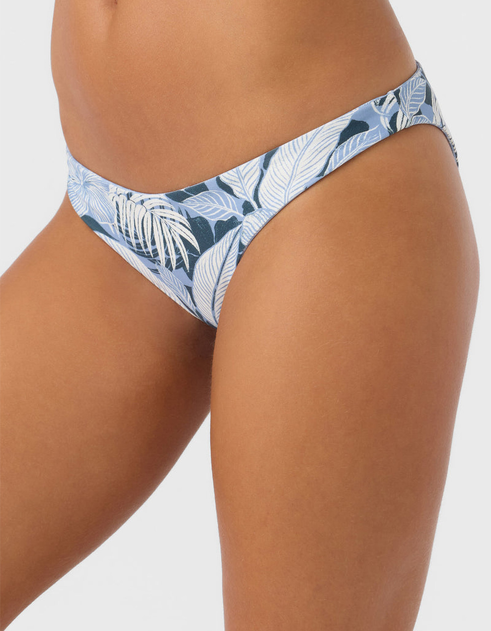 O'NEILL Palmetto Floral Stripe Reversible Rockley Classic Bikini Bottoms - BLUE COMBO