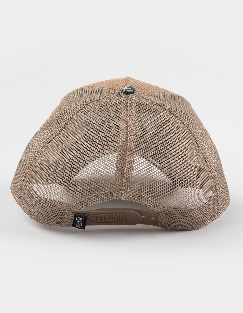 VON DUTCH Plaid Cord Trucker Hat - MULTI