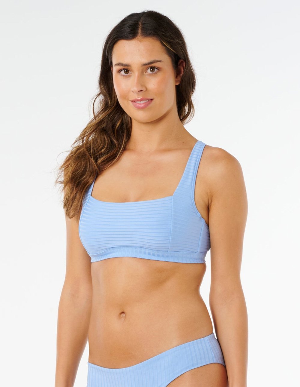RIP CURL Premium Surf D-DD Crop Bikini Top - LIGHT BLUE