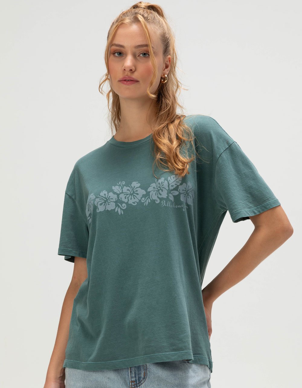 BILLABONG Dream Womens Oversized Tee - TEAL GREEN