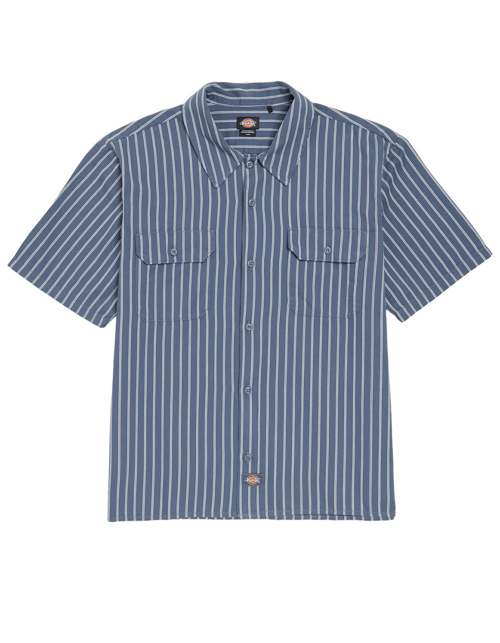 DICKIES Worn Mens Lightweight Work Shirt - BLUE