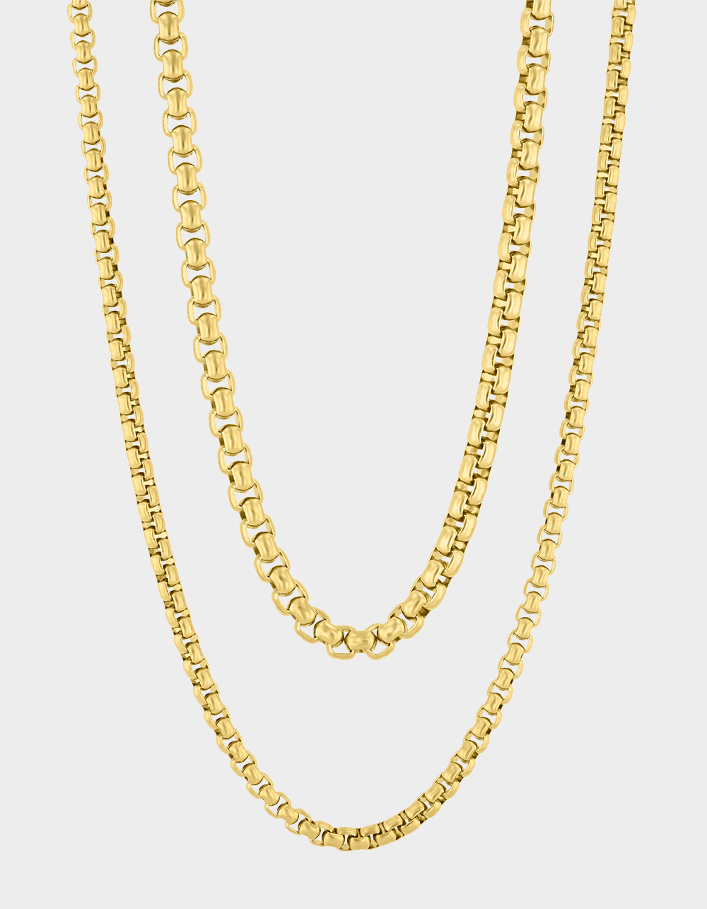 STEEL NATION Stainless Steel With Yellow IP Chain Set - GOLD