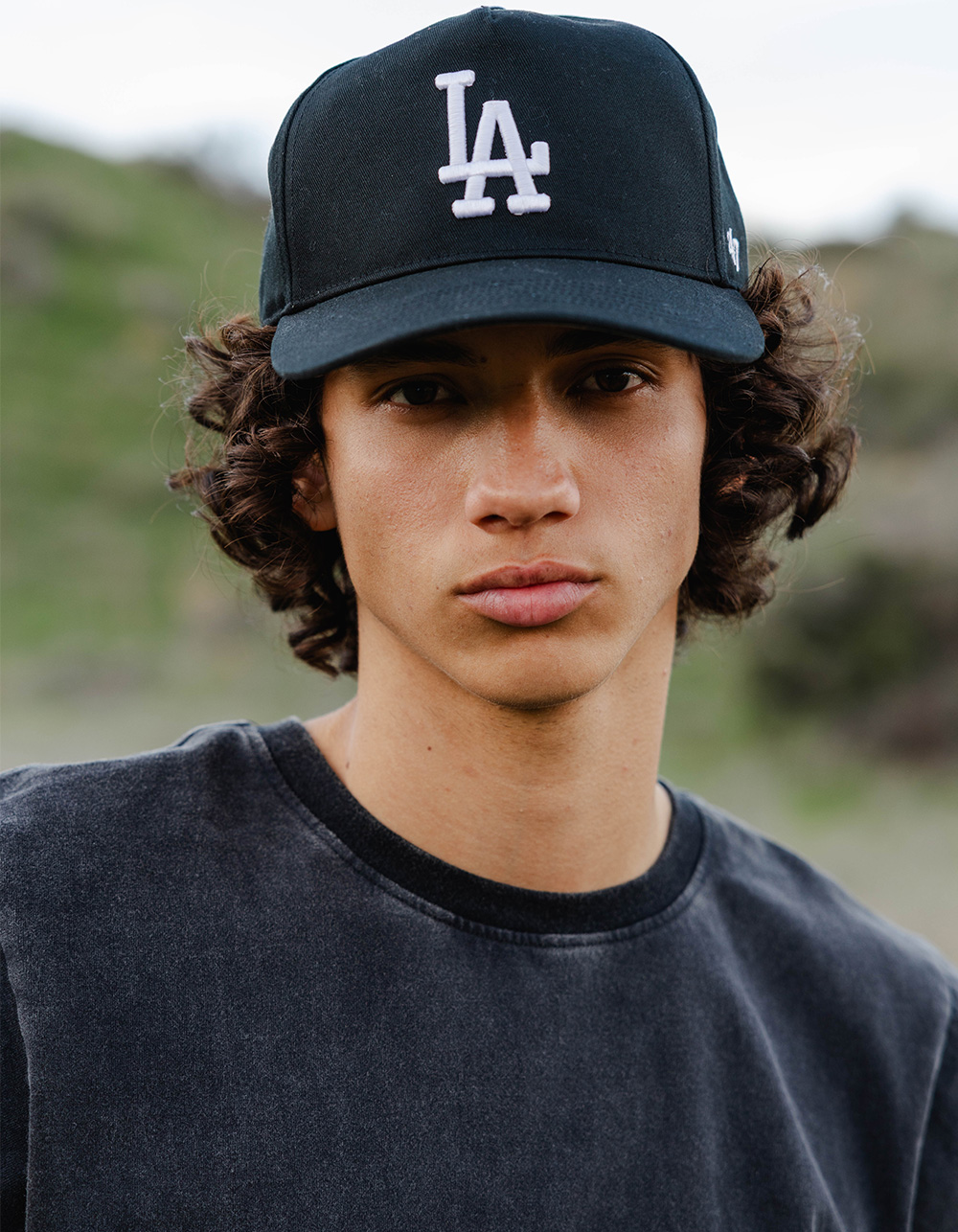 47 BRAND Los Angeles Dodgers Sure Shot '47 MVP Snapback Hat - BLACK