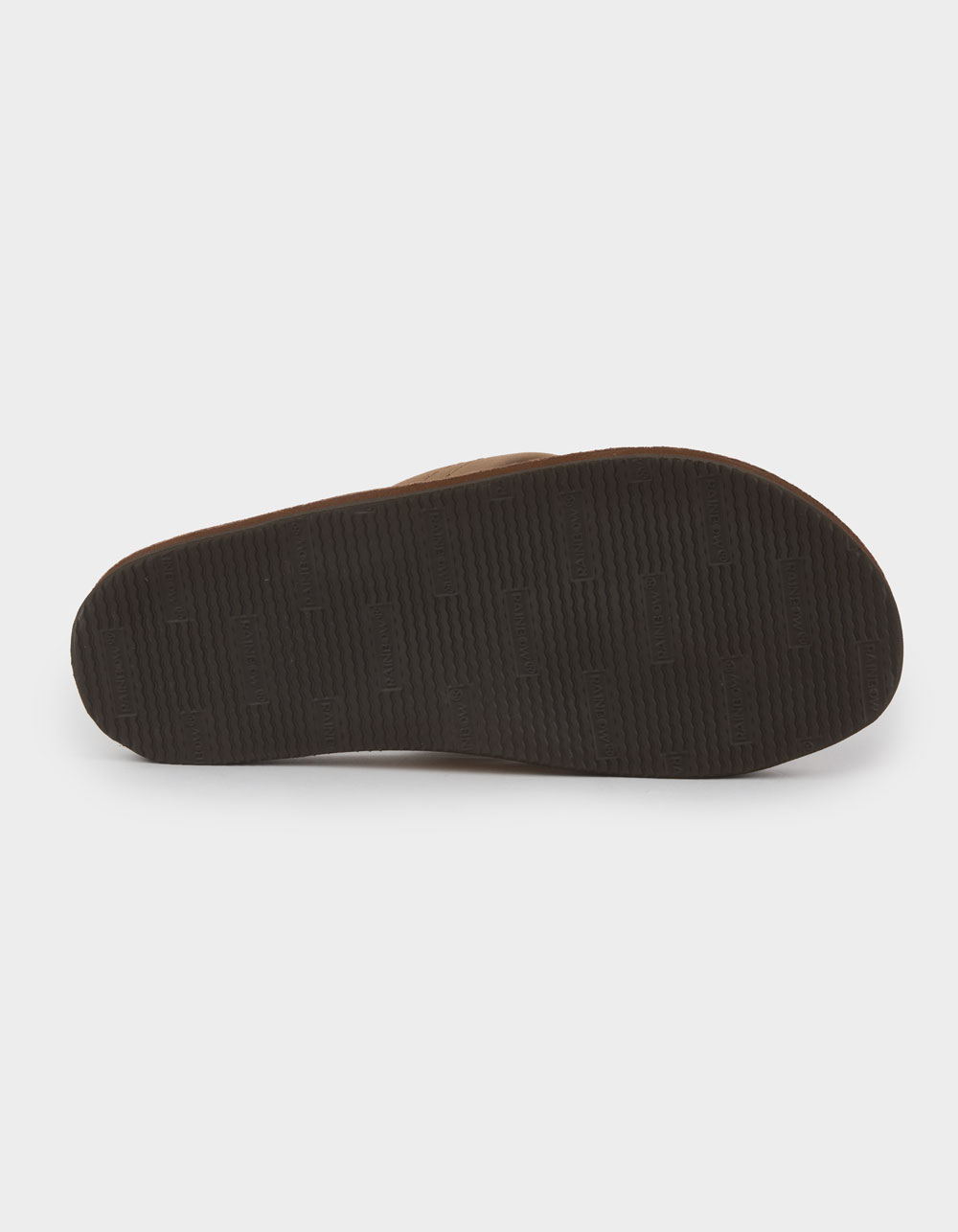 RAINBOW Premium Leather Mens Flip Flops - BROWN