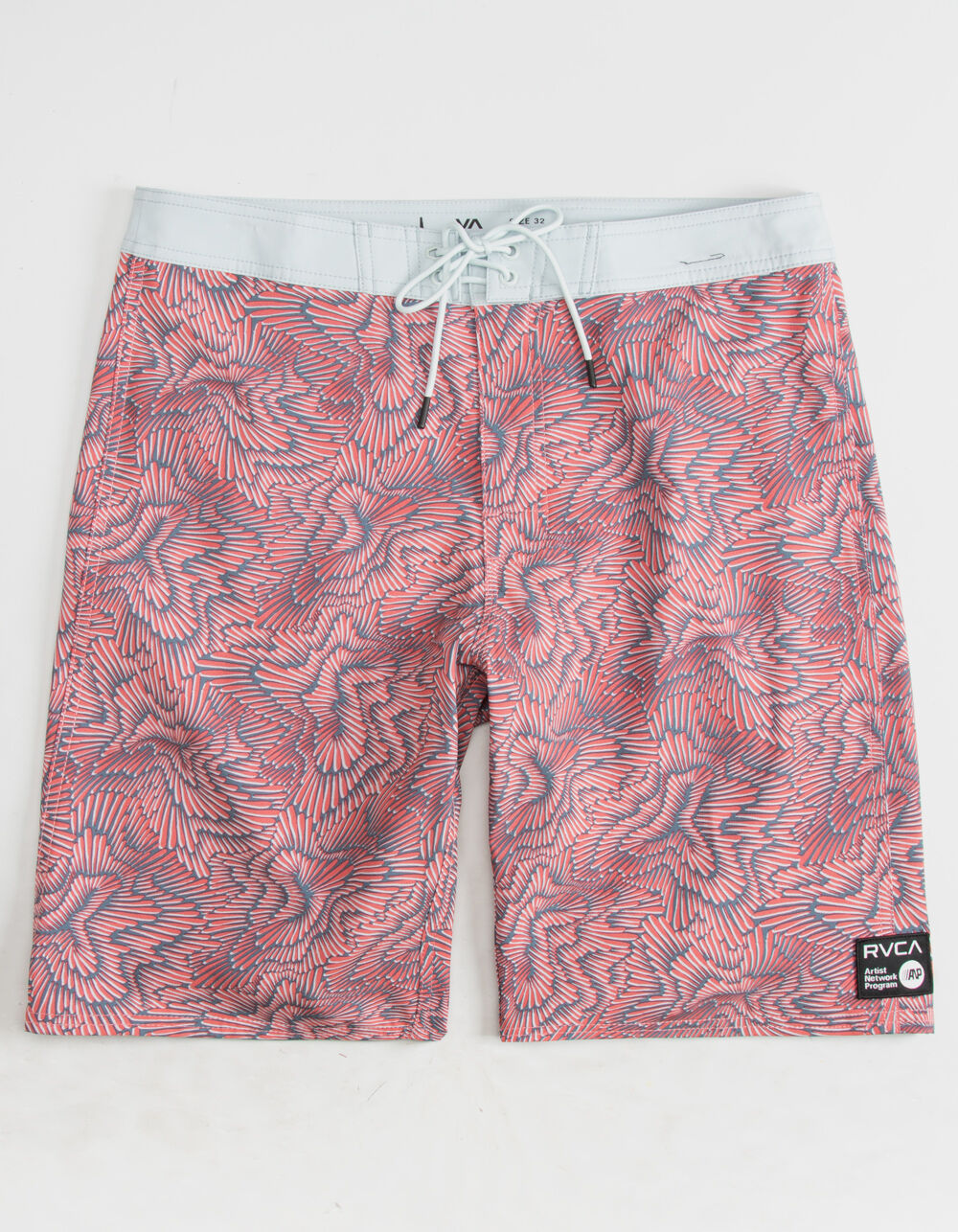 RVCA Halston Printed Trunk Pink Mens Boardshorts PINK Tillys
