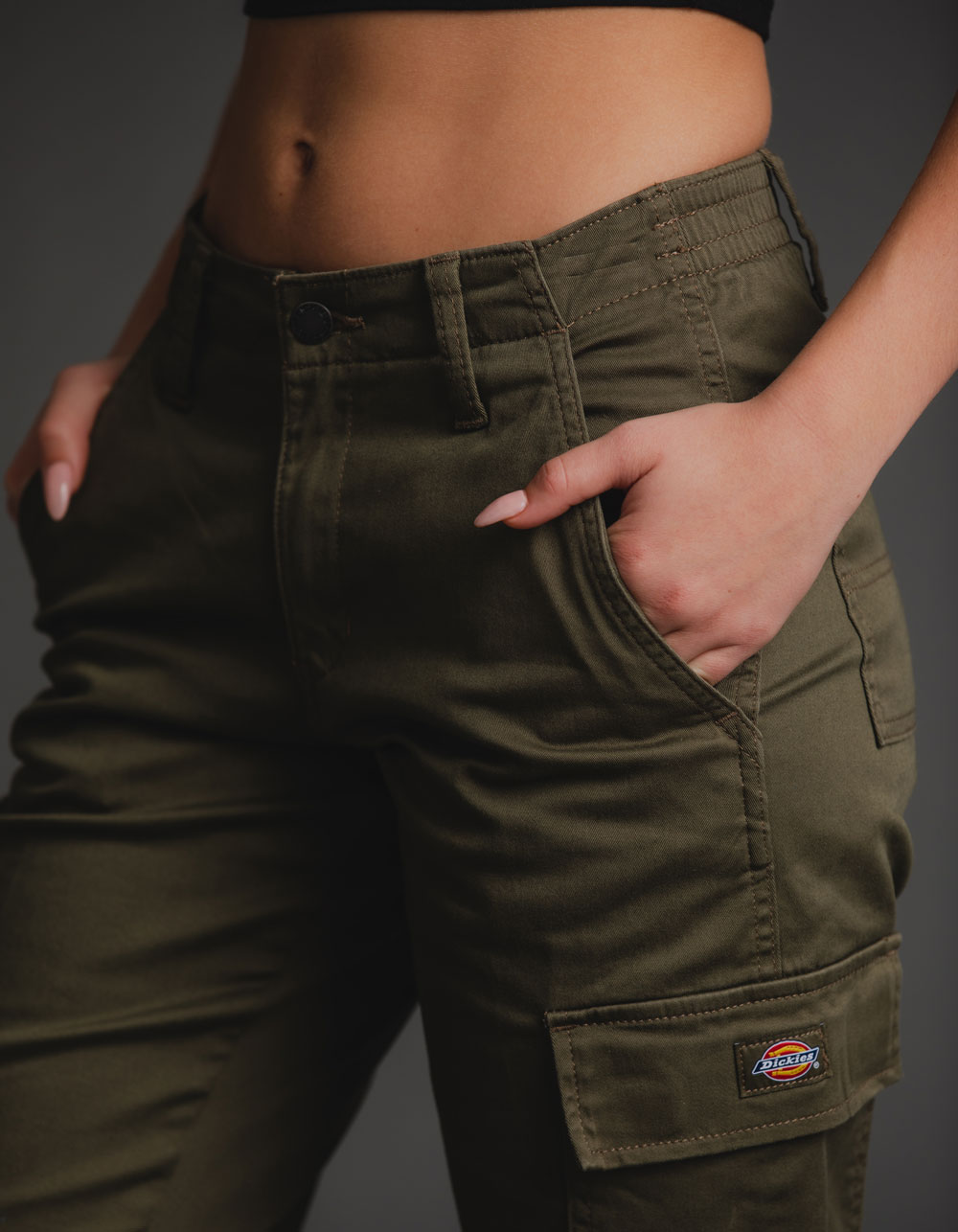 DICKIES Womens Cargo Pants - MILITARY | Tillys