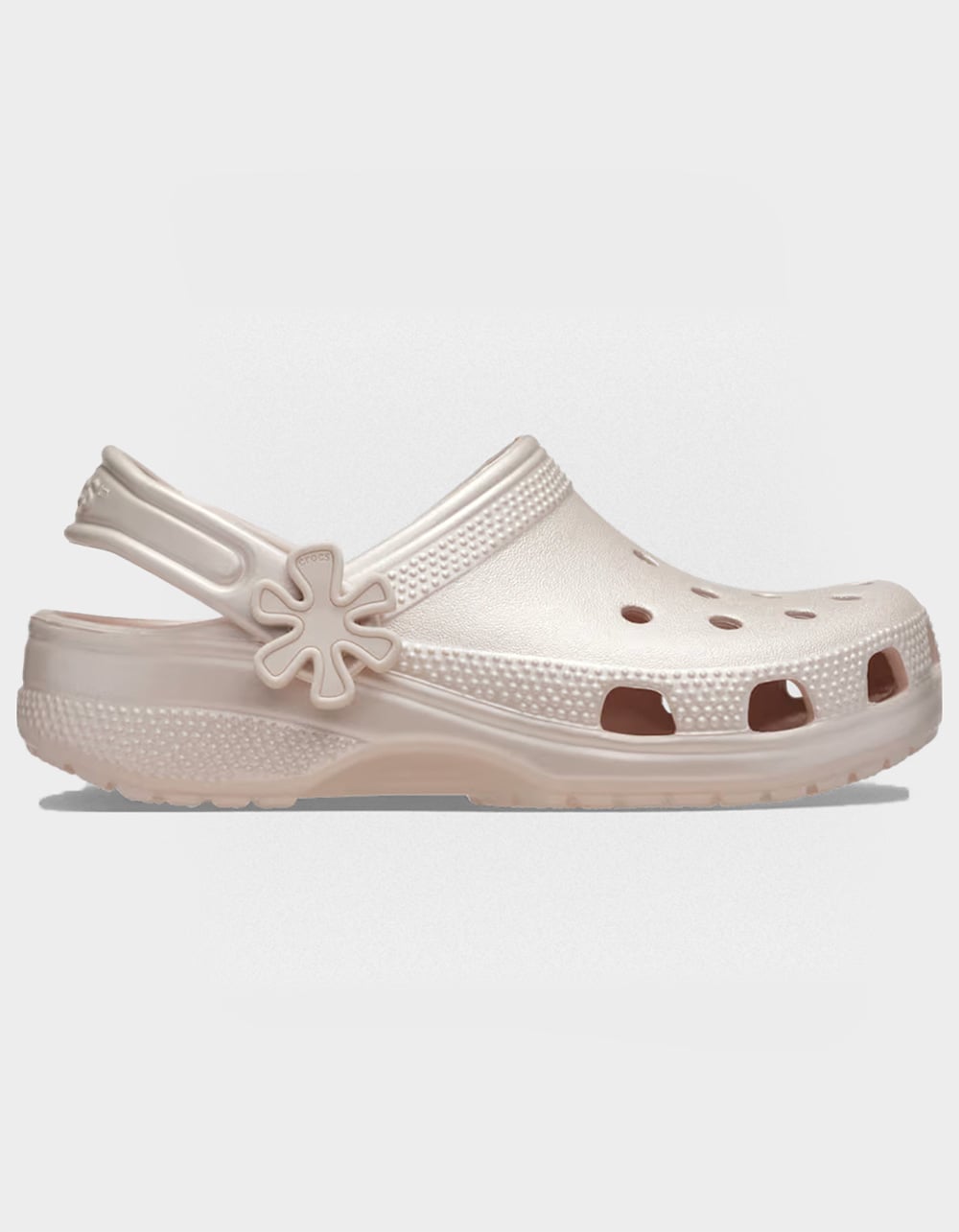 CROCS Pearl Shine Girls Classic Clogs - CHALK