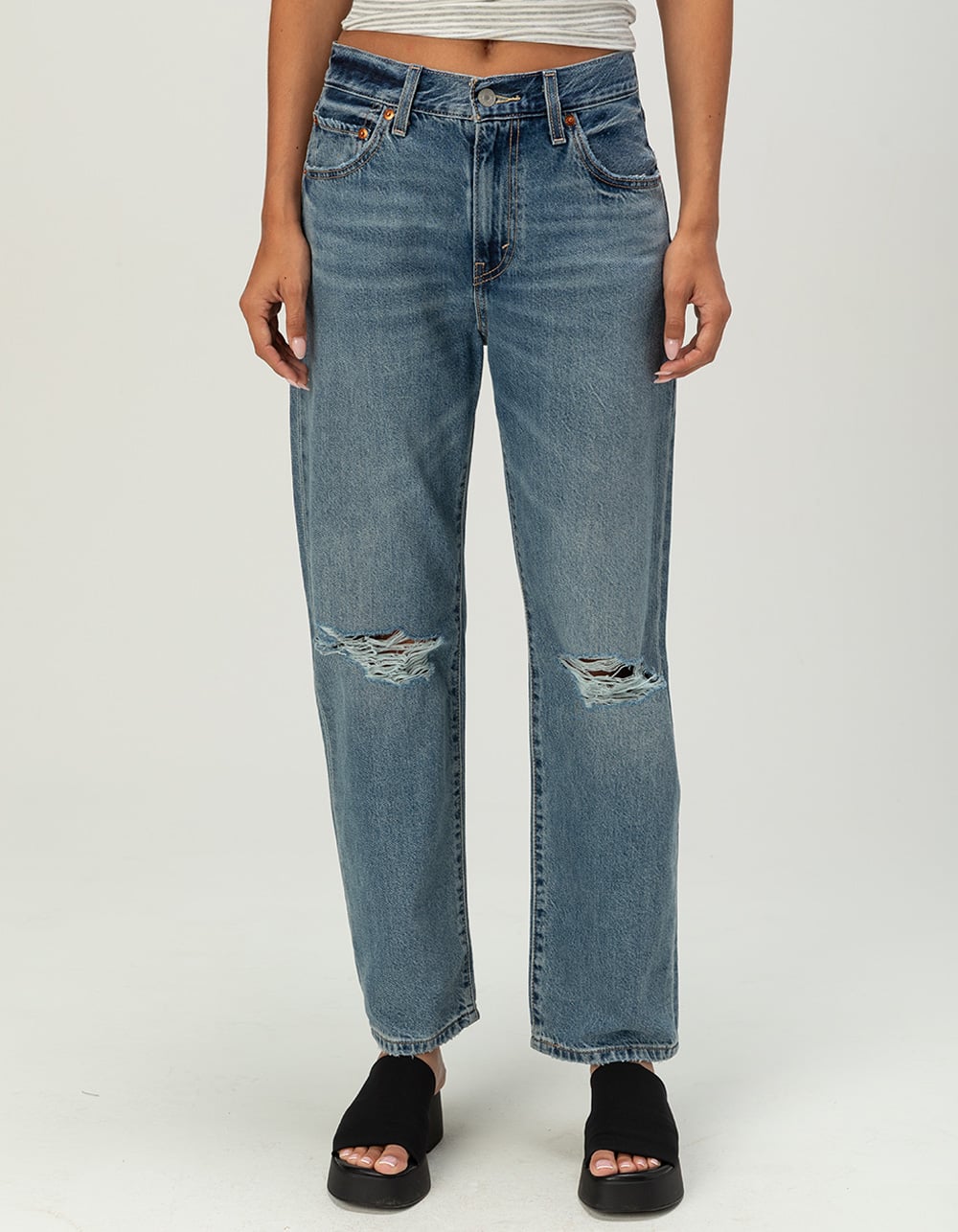 LEVI'S Premium Womens Easy Dad Jeans - Gorgeous Gal DARK BLAST