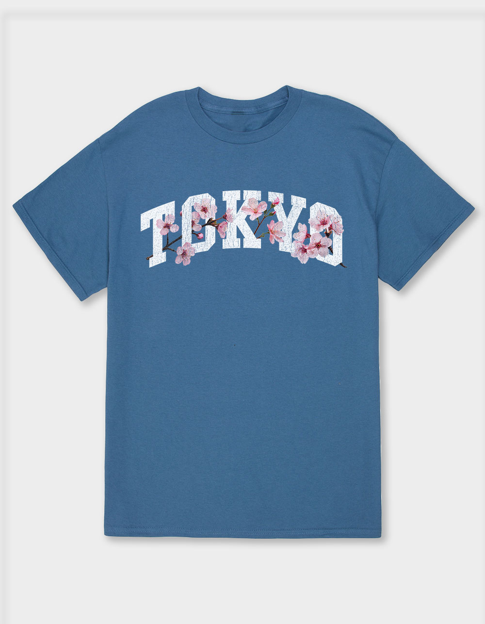 TOKYO Varsity Cherry Blossoms Unisex Tee - INDIGO
