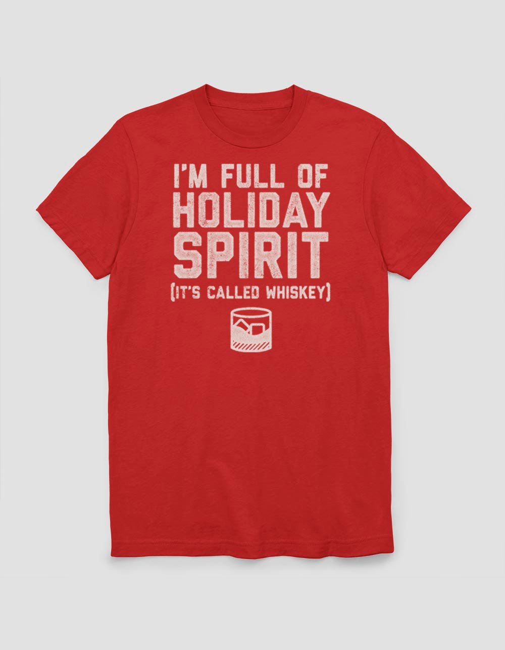 Holiday Full Of Spirit Unisex Ugly Tee - RED