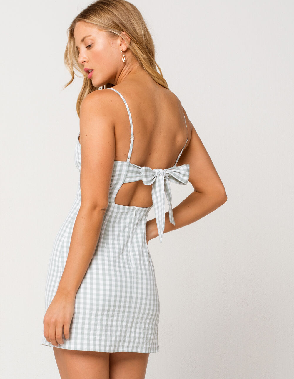 IVY \u0026 MAIN Gingham Tie Back Dress 