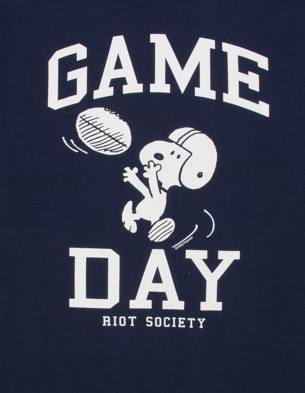 RIOT SOCIETY x Peanuts Game Day Mens Tee - NAVY