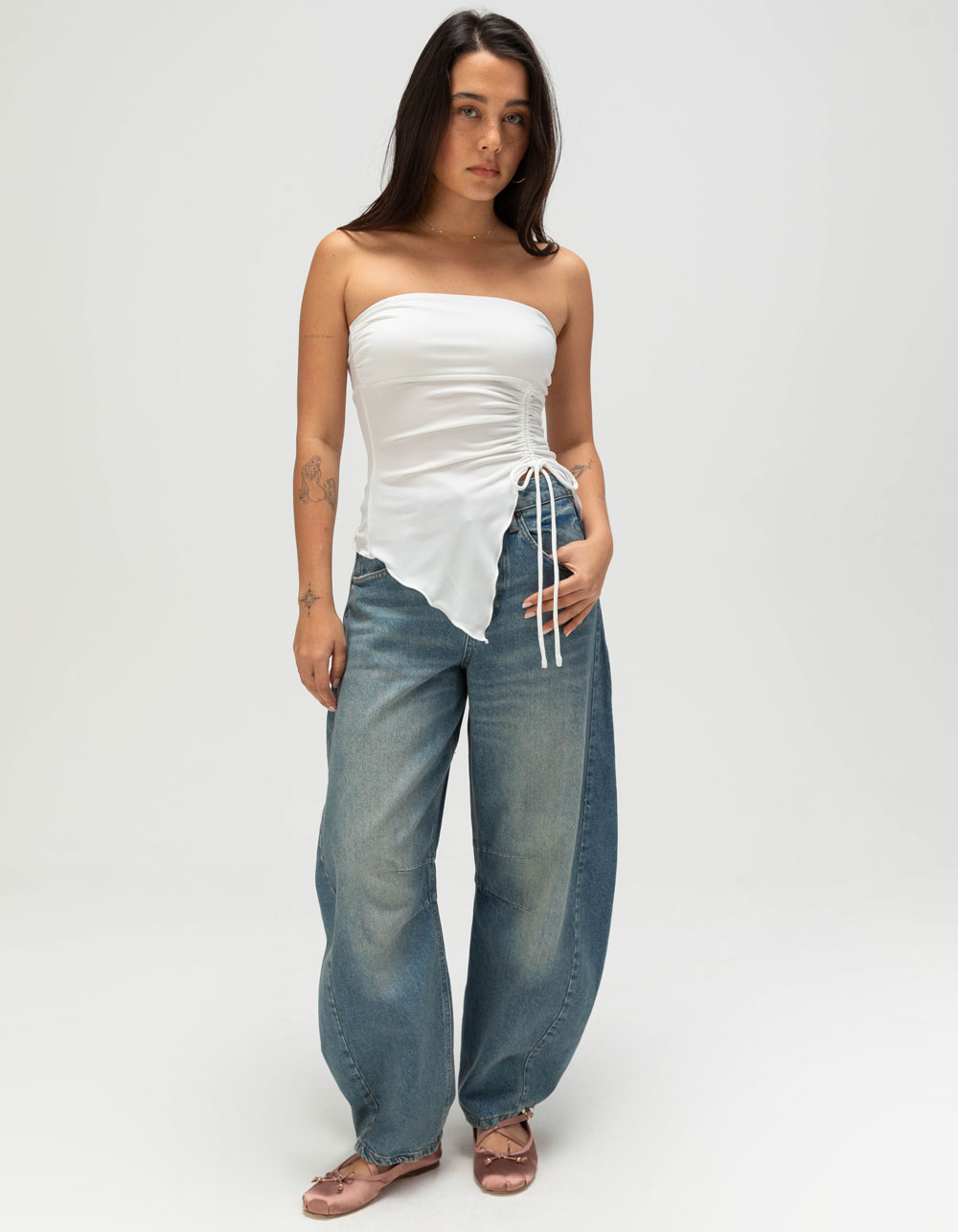 BDG Urban Outfitters Rem Womens Bandeau Top - WHITE