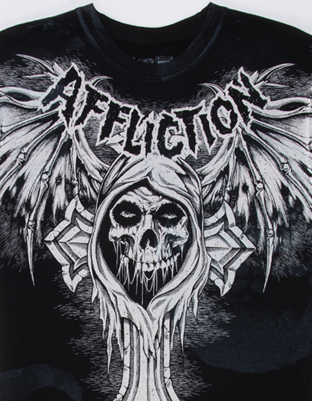 AFFLICTION x Misfits Bat Mens Tee - WASHED BLACK
