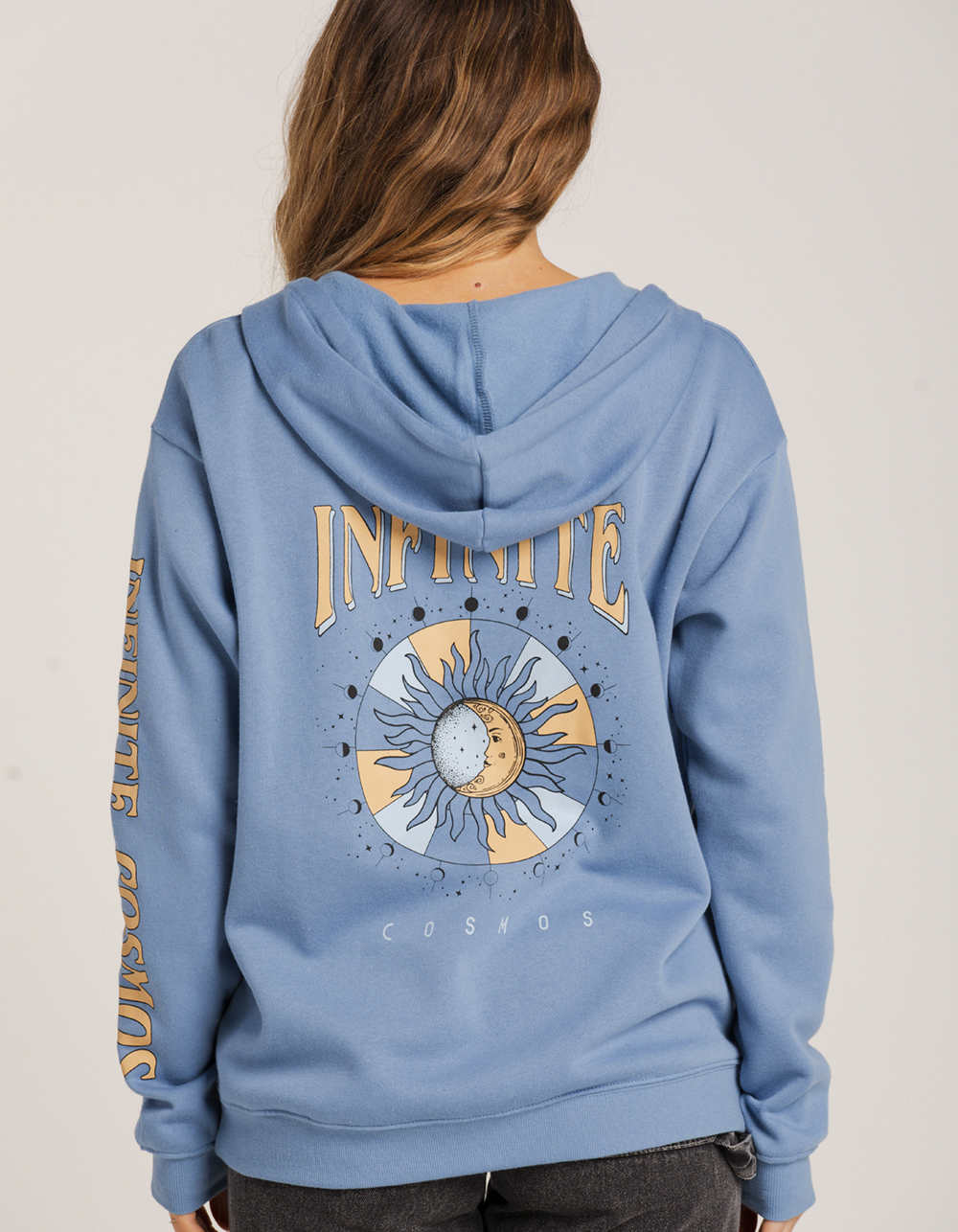FULL TILT Cosmo Womens ZipUp Hoodie LIGHT BLUE Tillys