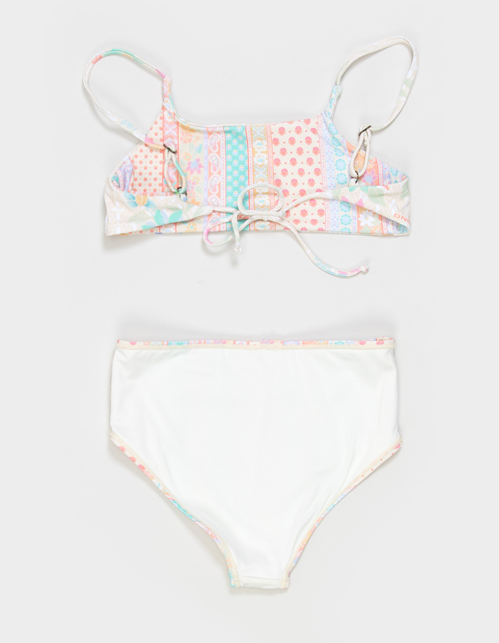 O'NEILL Bali Floral Reversible Girls Bralette Bikini Set - Cream Combo