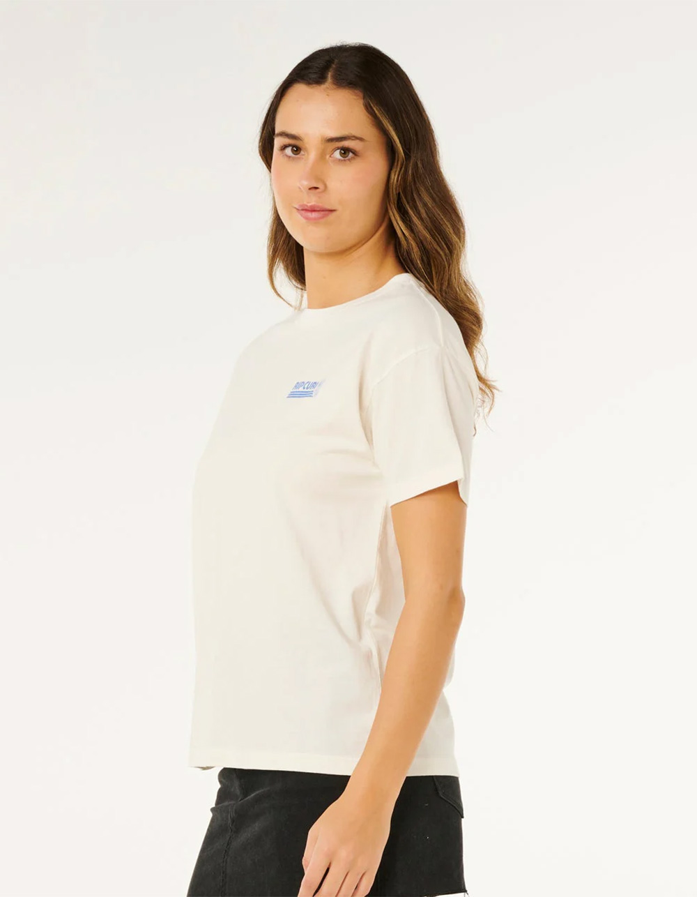 RIP CURL Ocean Break Womens Relaxed Tee - BONE