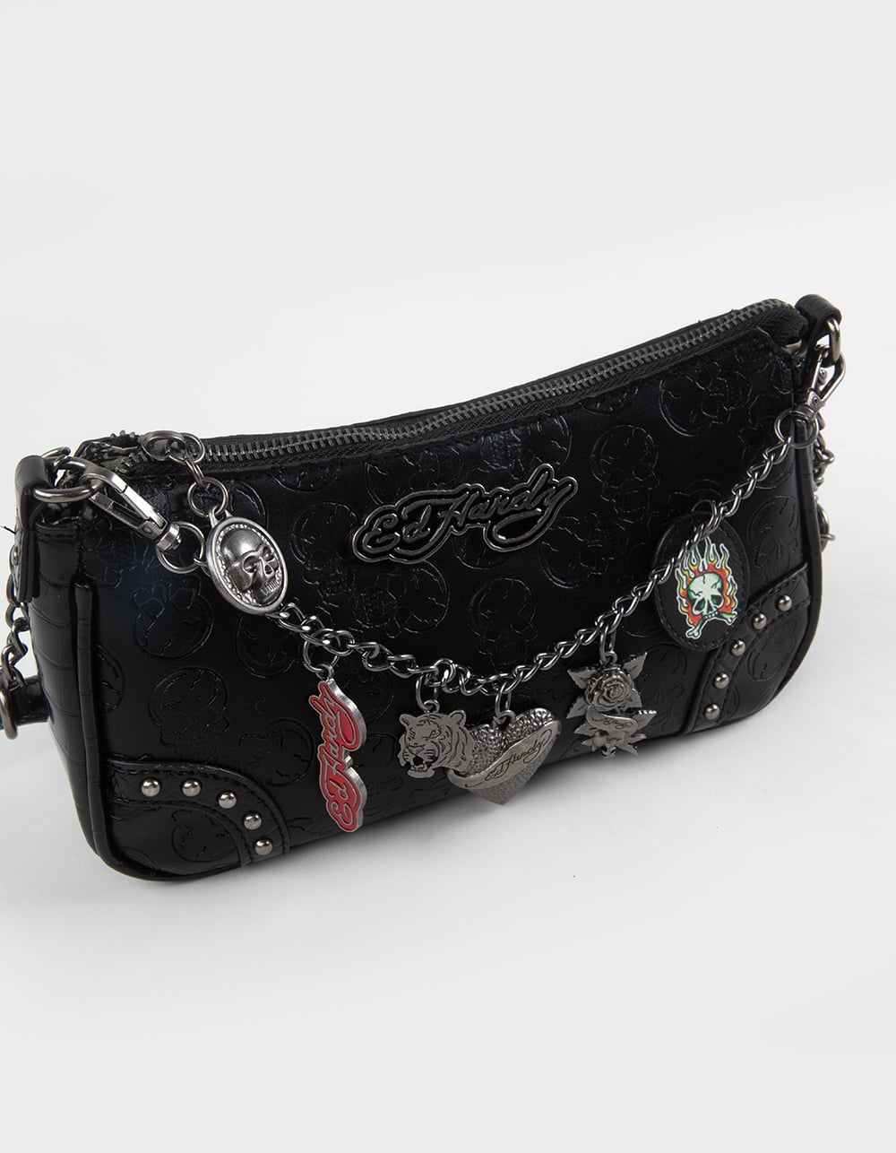 ED HARDY Amy Baguette Bag - BLACK