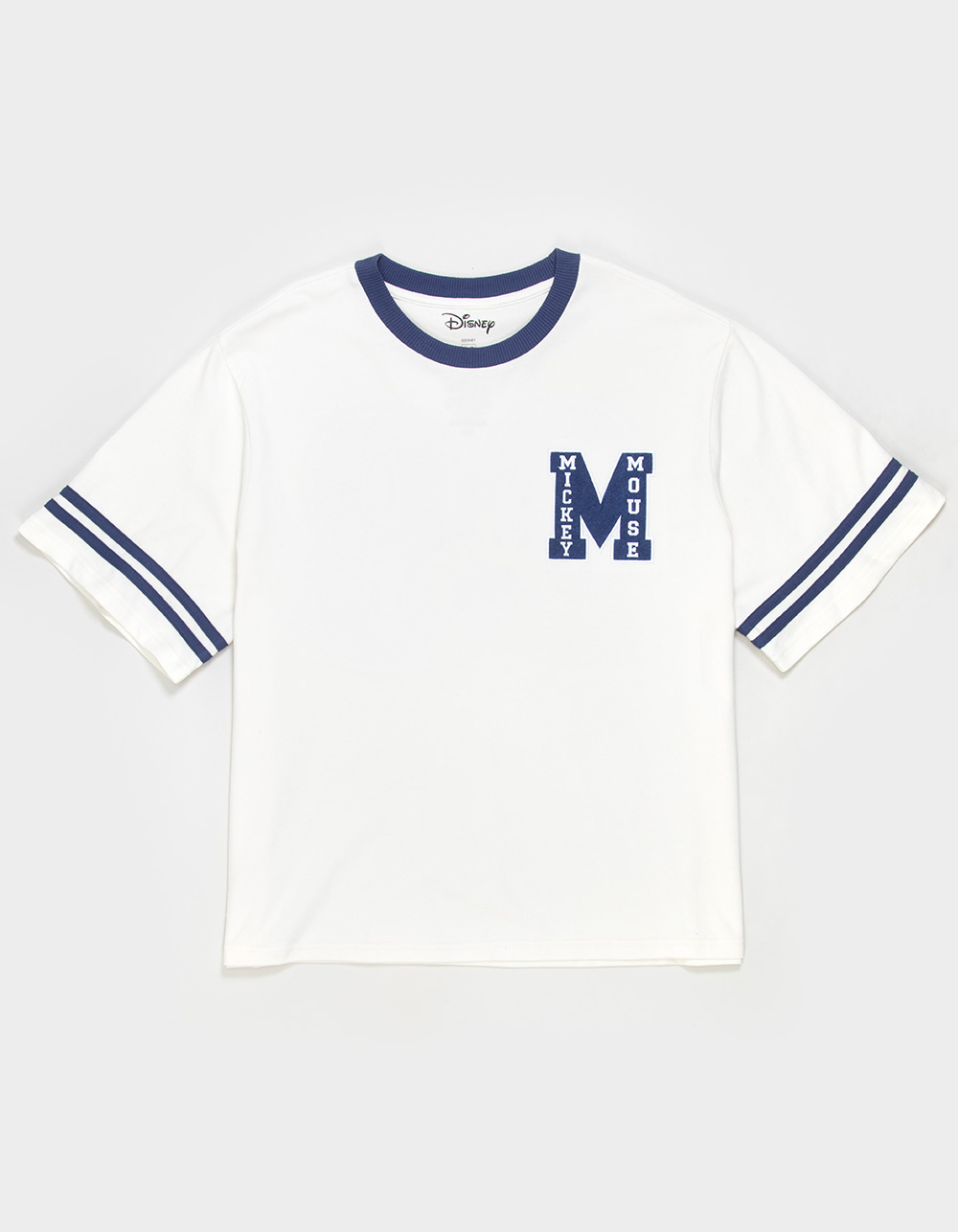 RSQ Disney Mickey Mouse Jersey Mens Boxy Tee - OFF WHITE