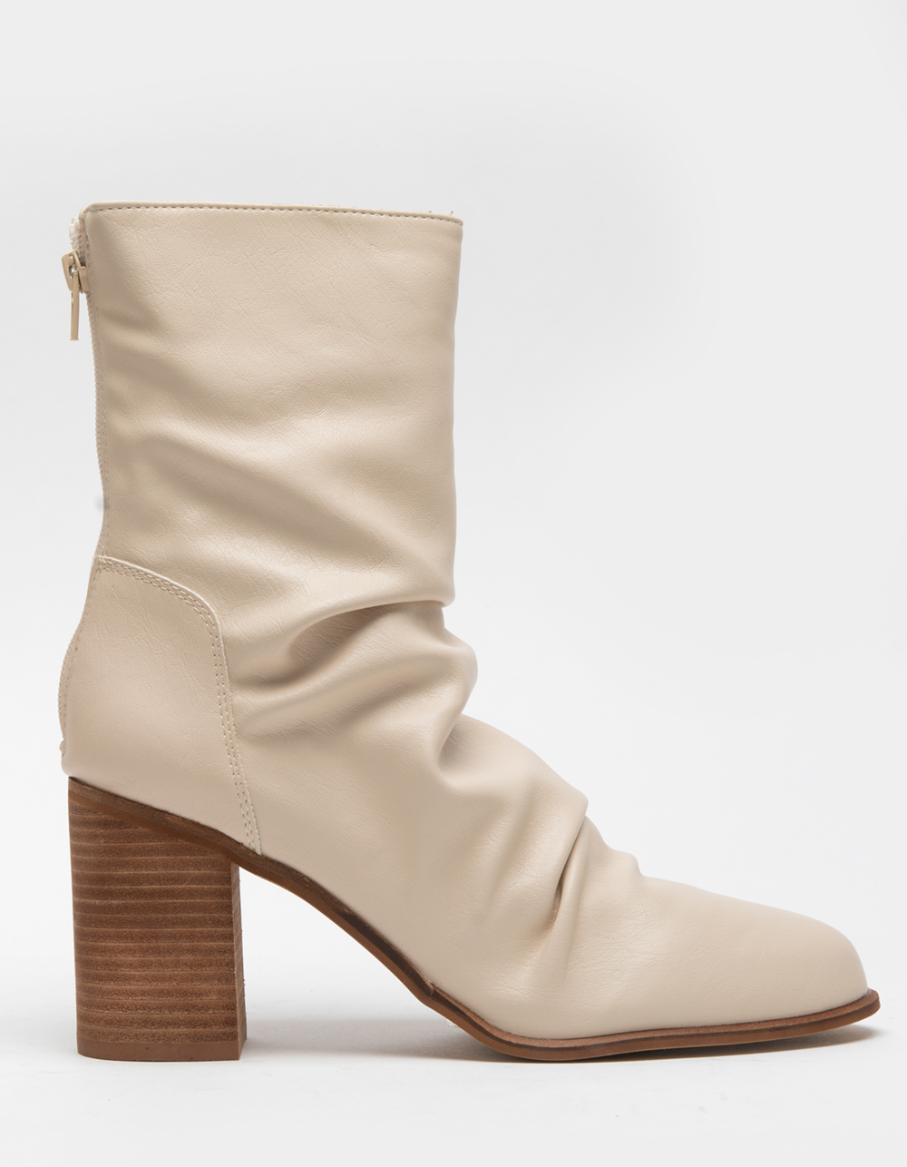 OASIS SOCIETY Ruched Womens Calf Boot - BEIGE | Tillys