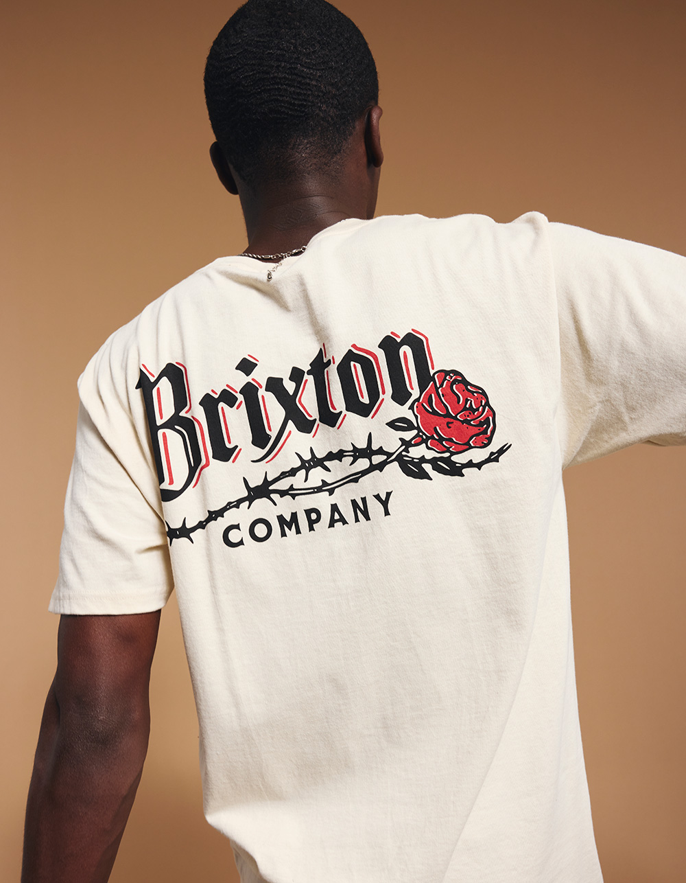 BRIXTON Sereno Mens Tee - CREAM
