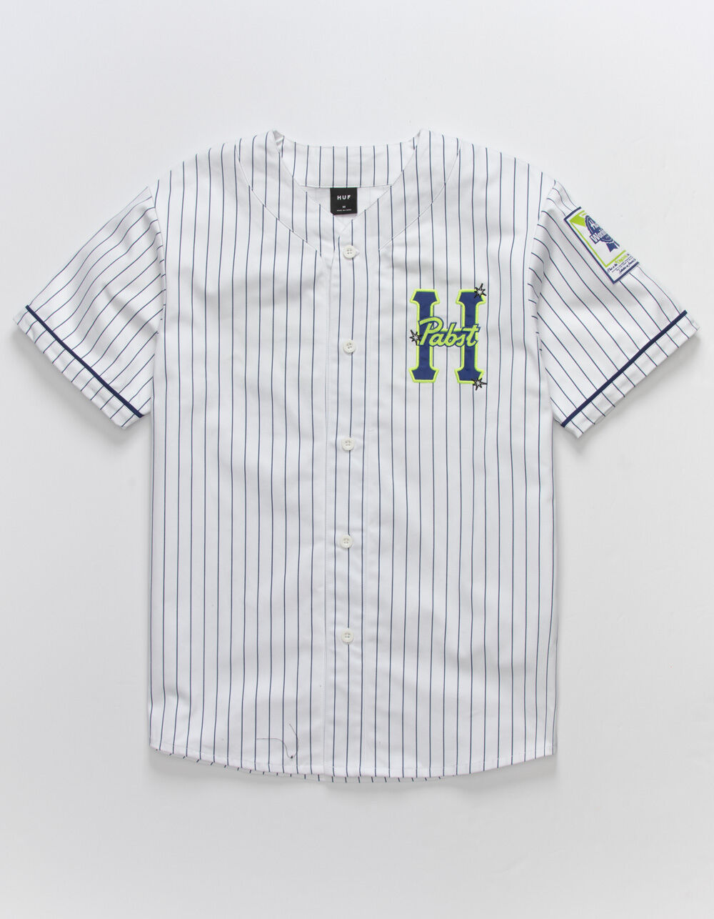 HUF x PBR Mens Baseball Jersey - WHITE
