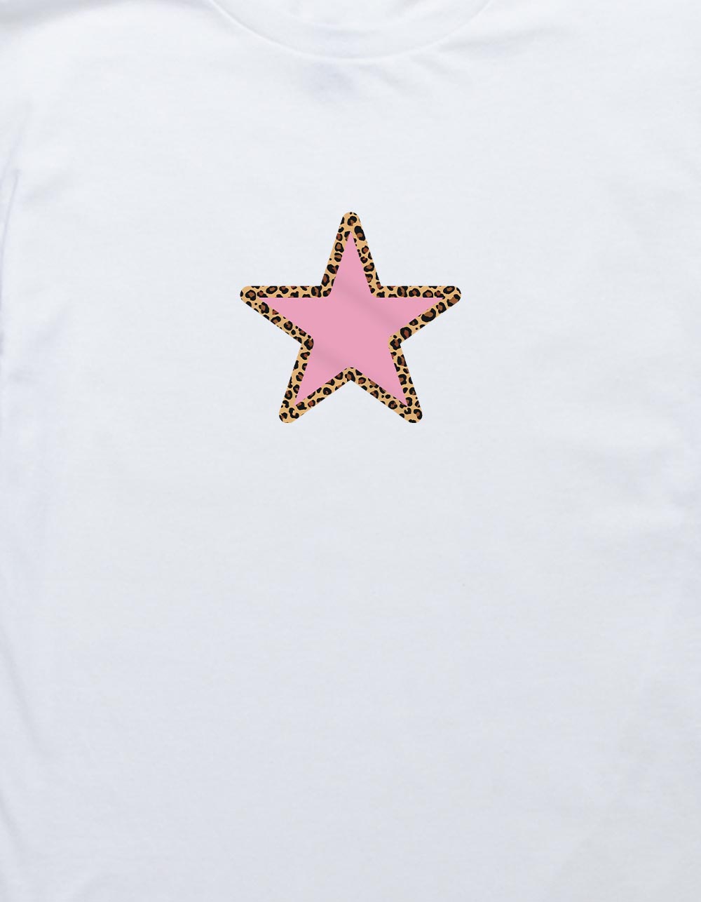 STAR Pink Cheetah Unisex Kids Tee - WHITE
