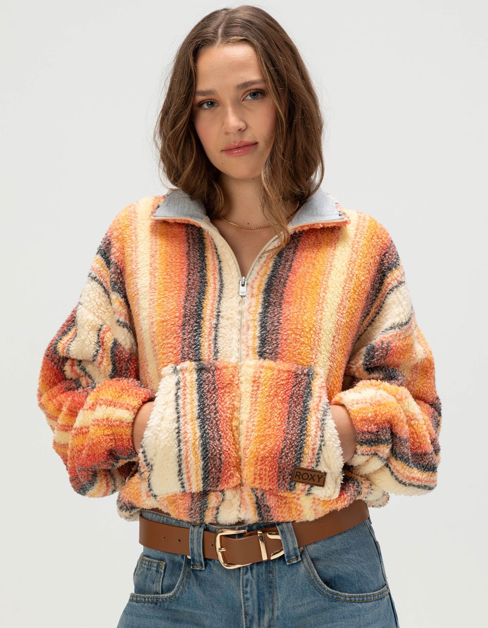 ROXY Cold Surf Womens Sherpa Jacket - MULTI