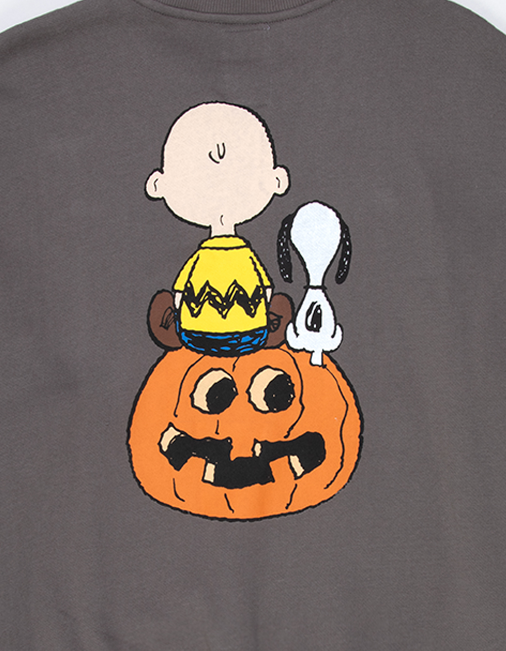 RSQ x Peanuts Together Mens Oversized Crewneck Sweatshirt - DARK GRAY