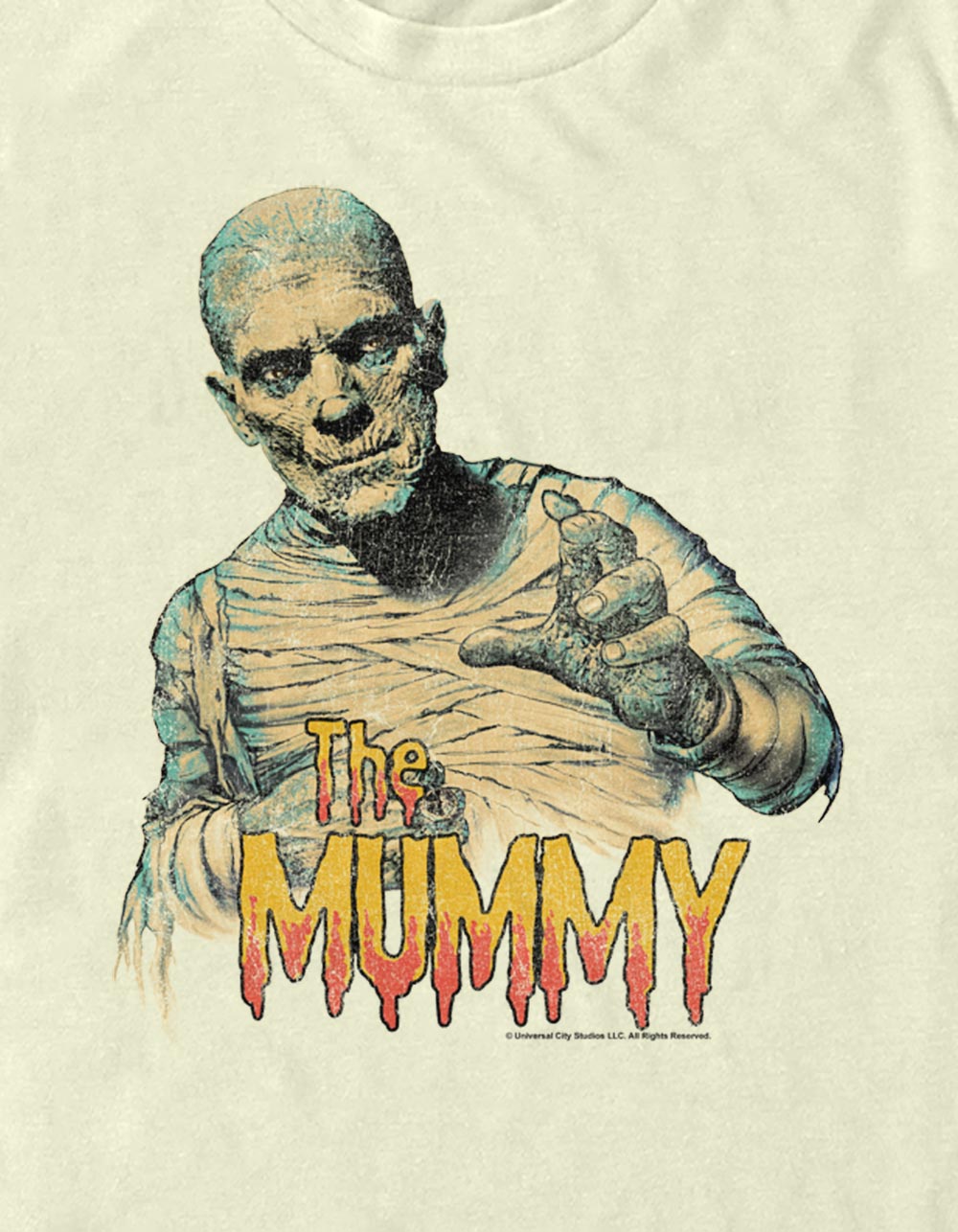 UNIVERSAL MONSTERS Mummy Unisex Tee - NATURAL