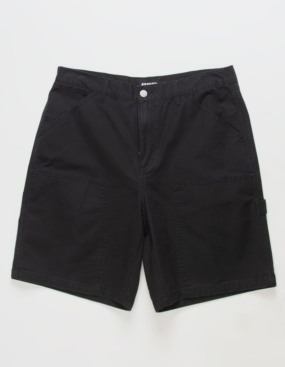 RSQ Mens Utility Canvas Shorts - BLACK