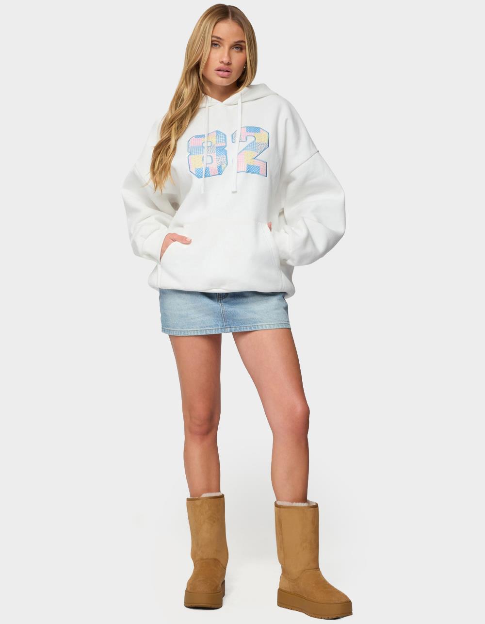EDIKTED 82 Oversized Hoodie - WHITE