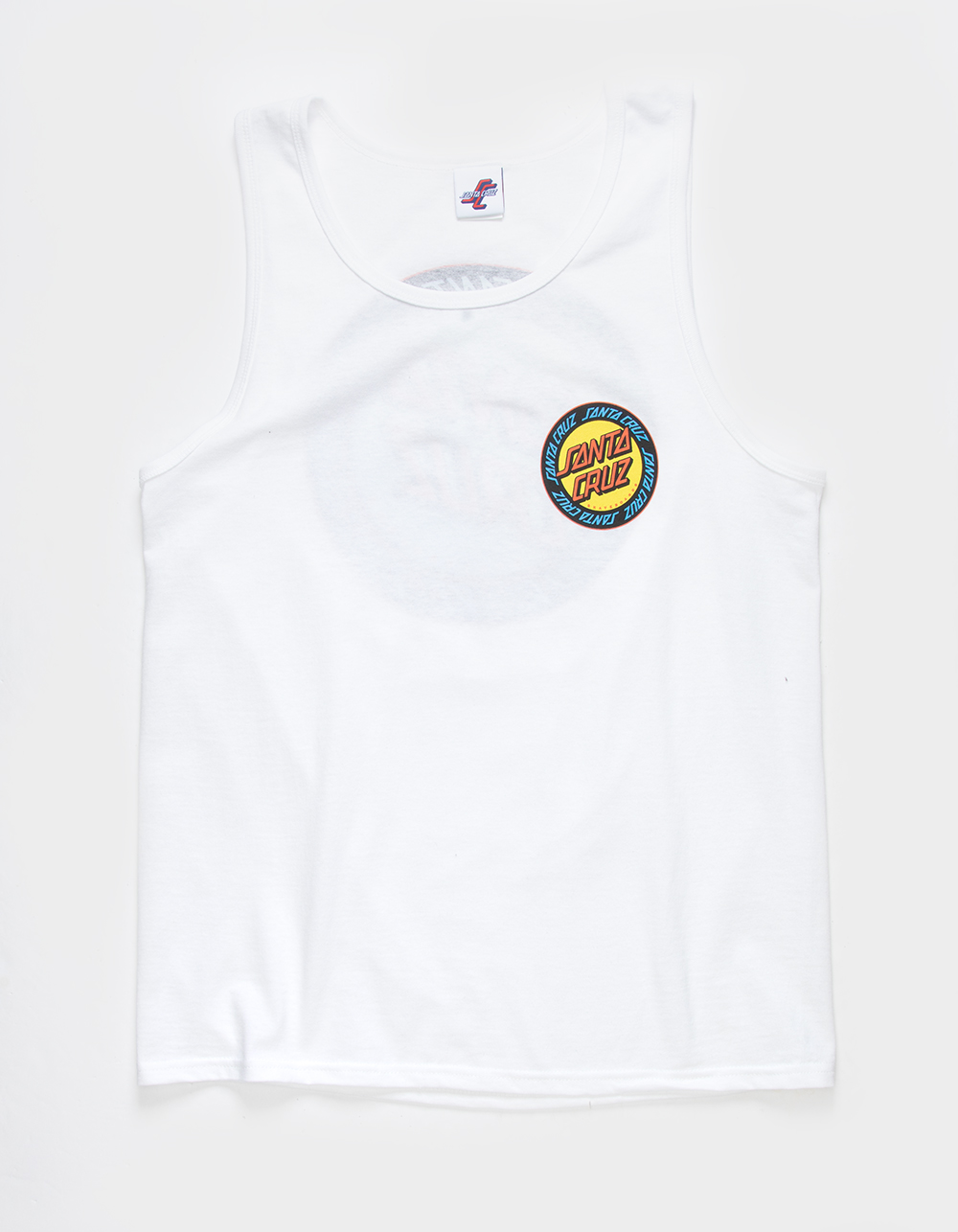 SANTA CRUZ Loud Ringed Dot Mens Tank Top WHITE Tillys