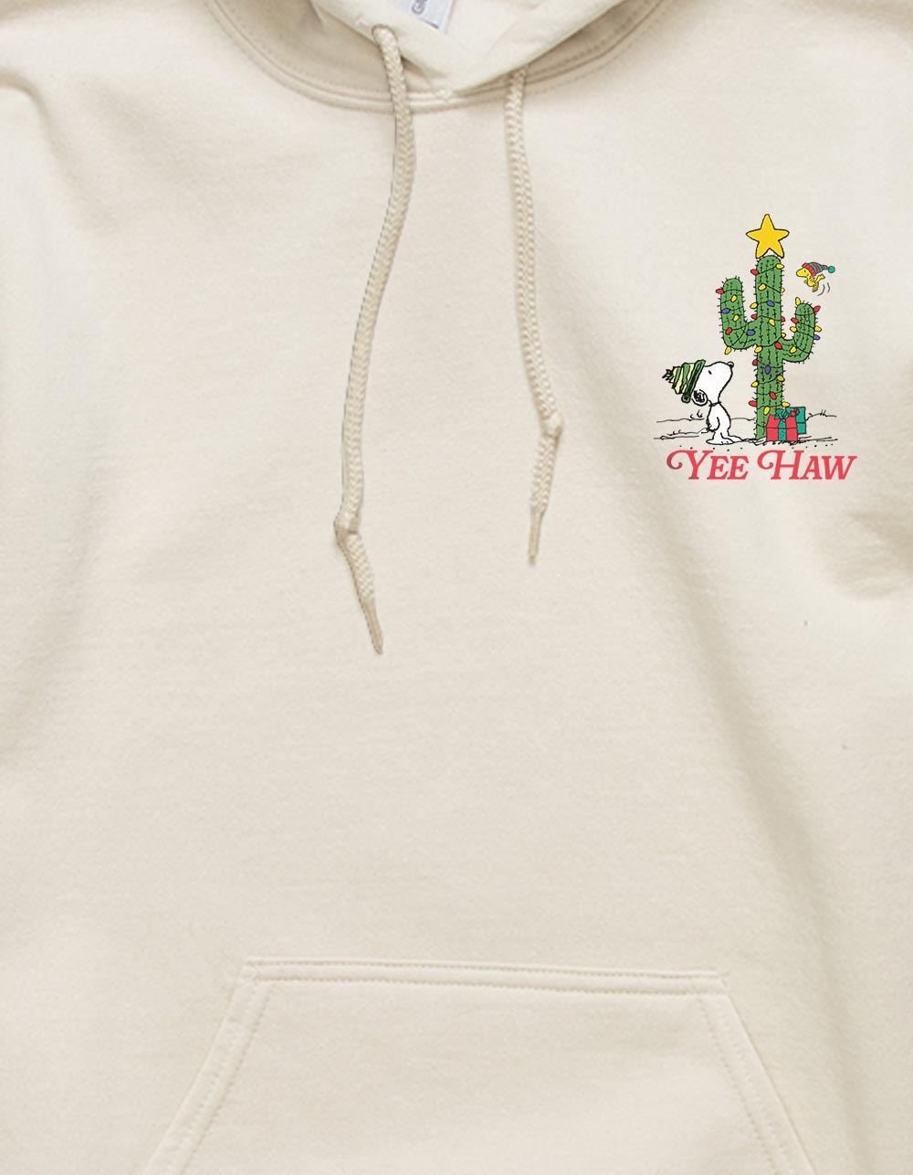 PEANUTS Yee Haw Holiday Unisex Hoodie - SAND