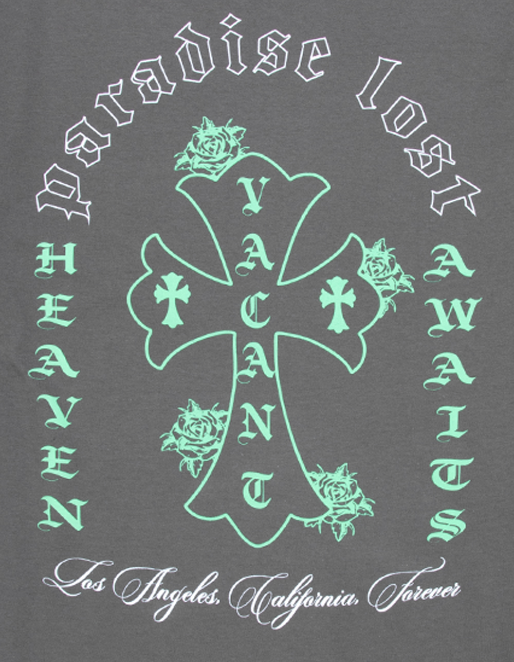 PRETTY VACANT Core Script Mens Tee - CHARCOAL