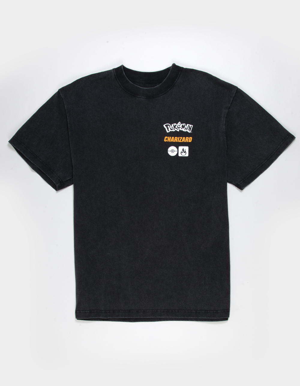 POKEMON Charizard Mens Boxy Tee - WASHED BLACK