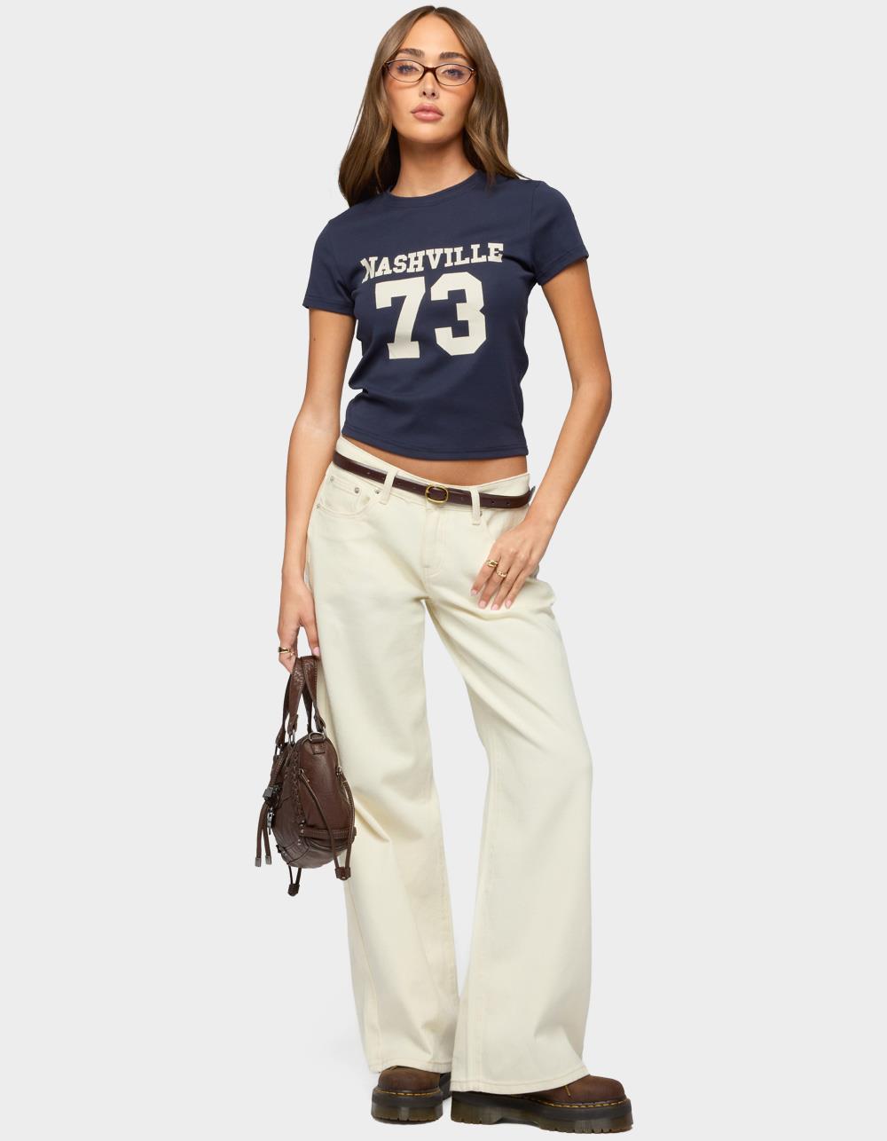 EDIKTED Nashville Tee - NAVY