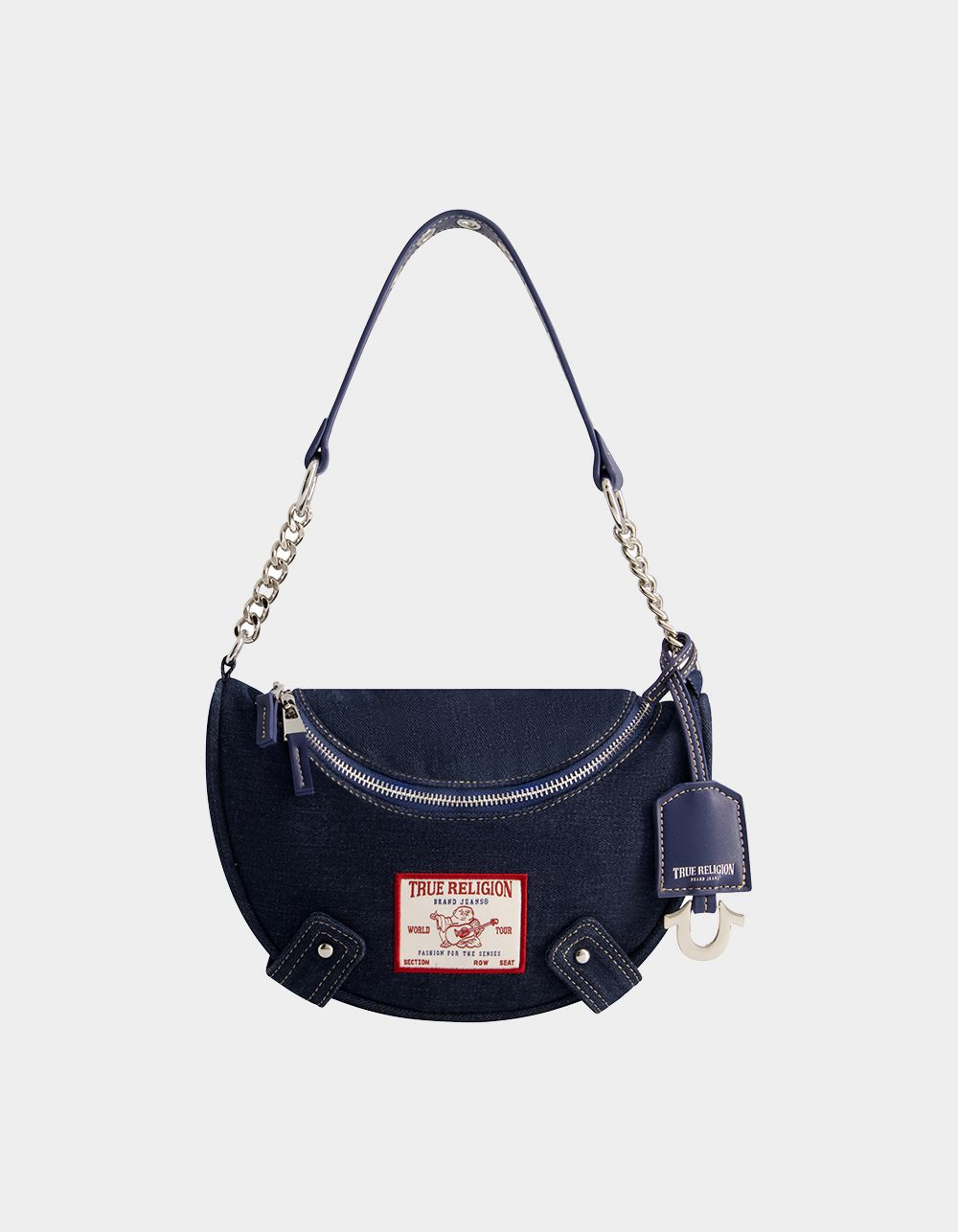 TRUE RELIGION Chain Handle Denim Hobo Bag - DENIM