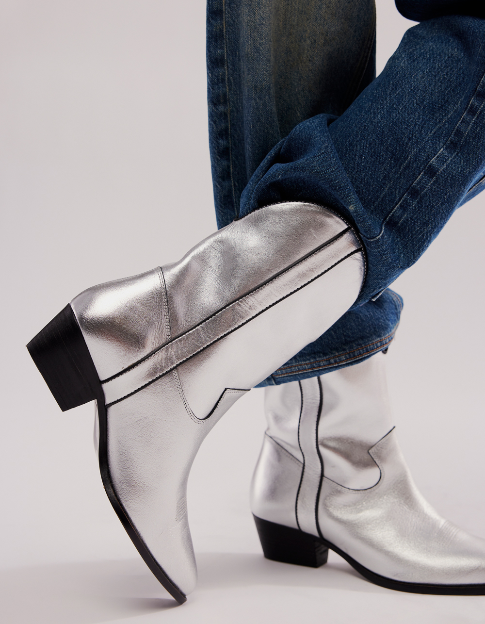 FREE PEOPLE Borderline Womens Western Boots - GUNMETAL