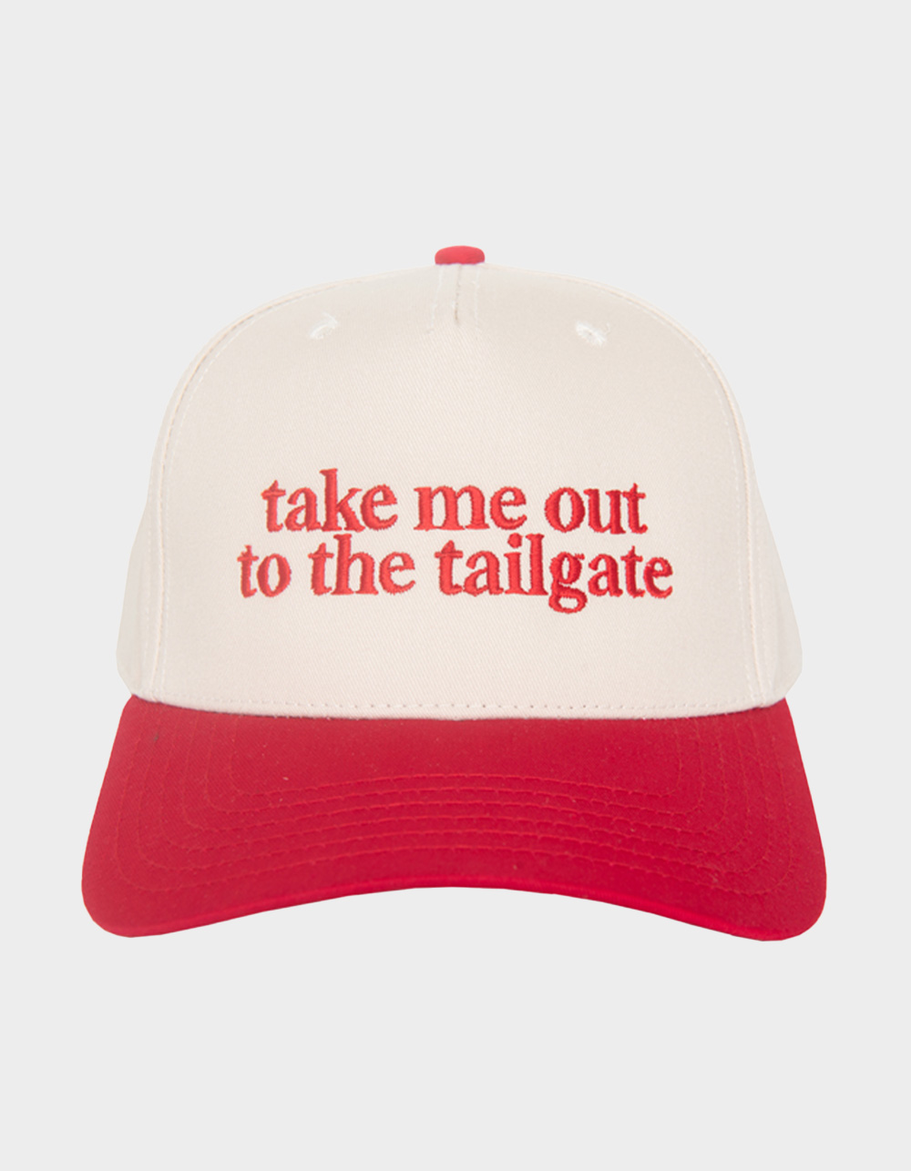 KATYDID Take Me Out To The Tailgate Two-Toned Hat - RED
