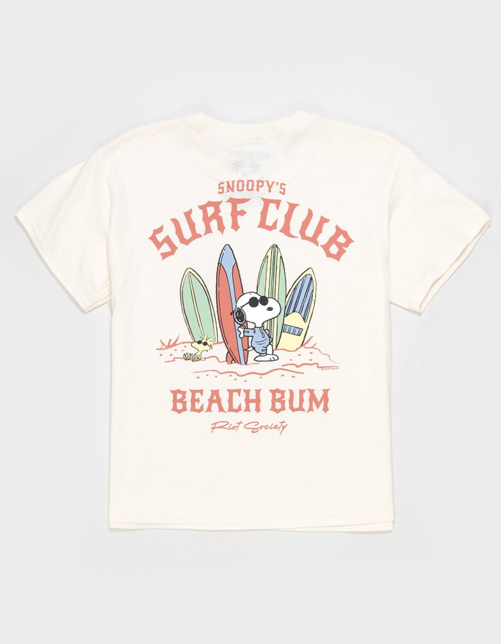 RIOT SOCIETY x Peanuts Surf Club Boys Tee - CREAM