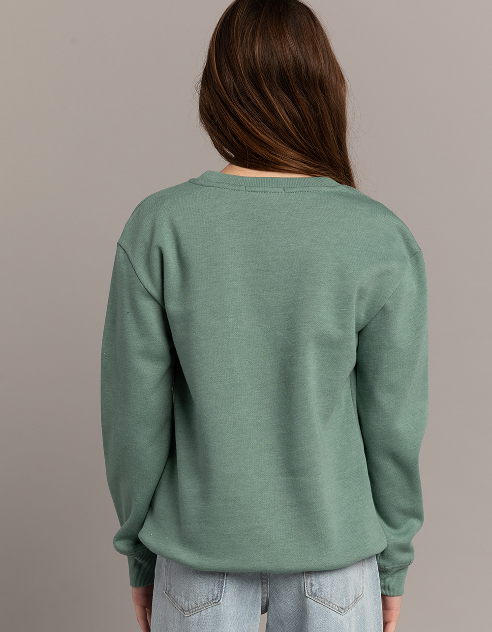 FULL TILT Oregon Girls Embroidered Crewneck Sweatshirt - SAGE | Tillys