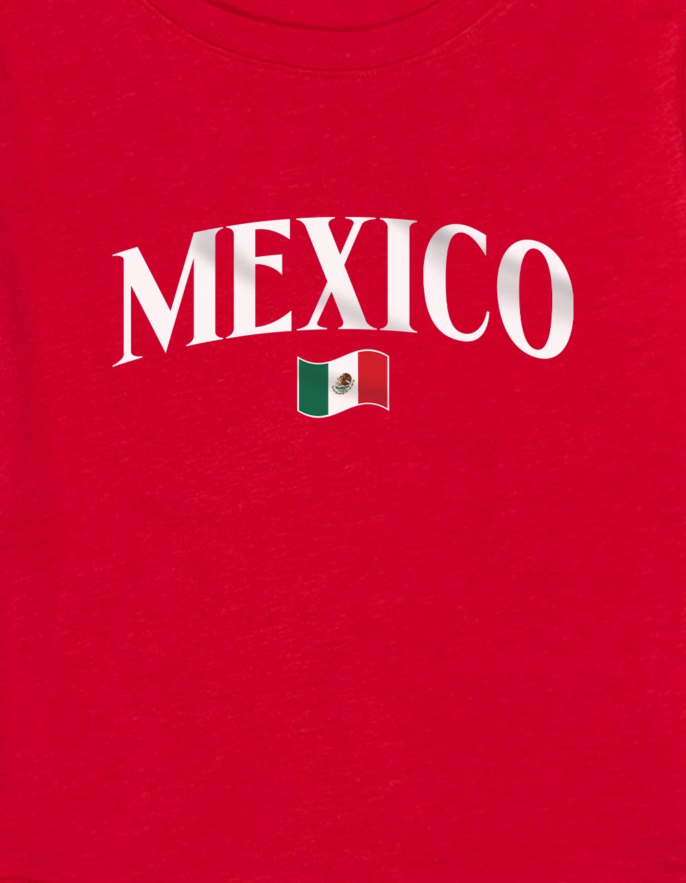 MEXICO Flag Womens Baby Tee - RED