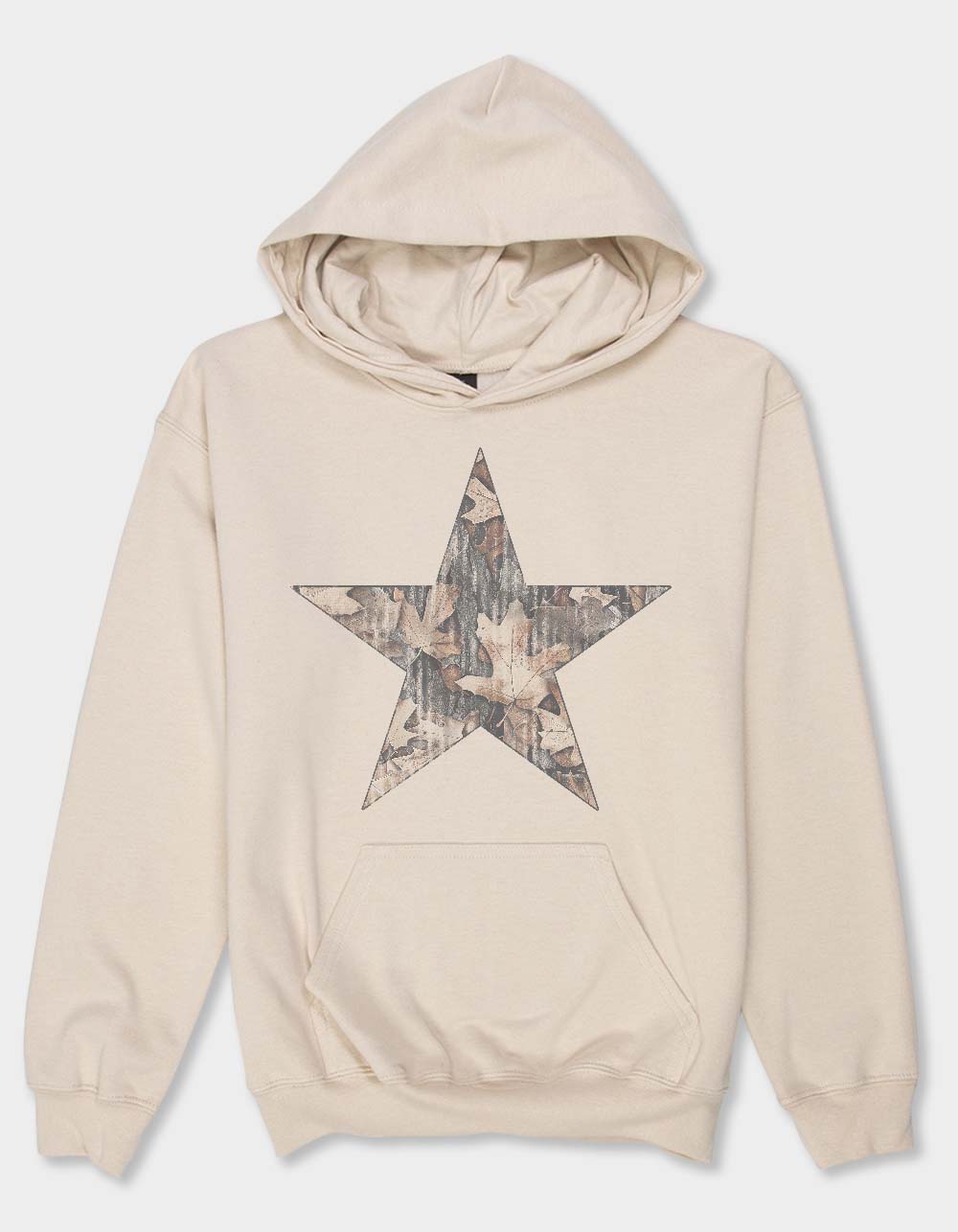 STAR Woodland Unisex Kids Hoodie - SAND