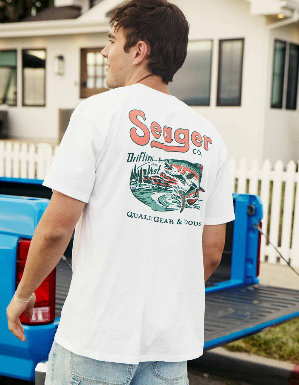 LOSER MACHINE Street View Mens Tee - WHITE