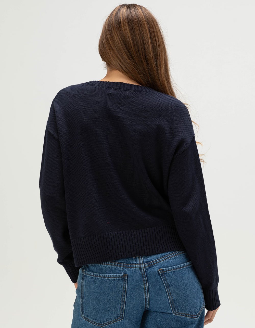 RSQ Womens Dog Sweater - NAVY