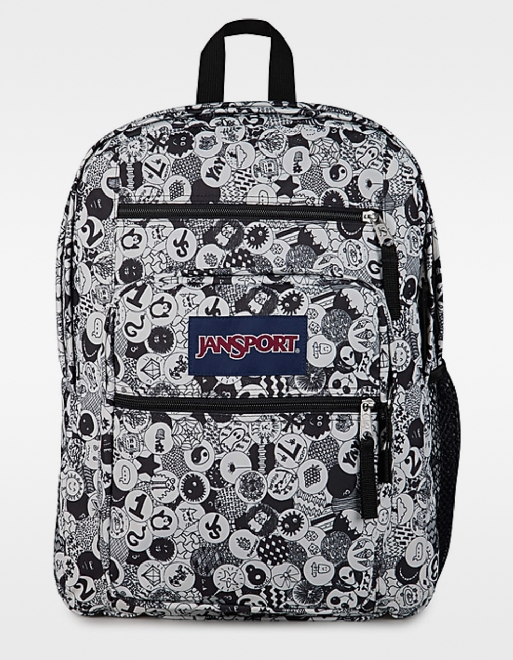 JANSPORT Big Student Backpack - BLACK/WHITE/GREY